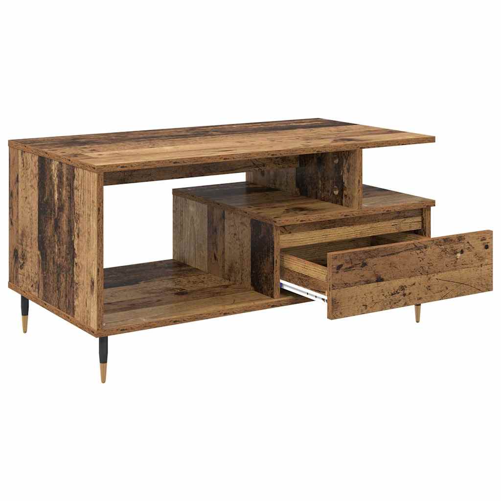 Konferenční Stolek Staré Dřevo 90 X 49 X 45 Cm Kompozitní Dřevo