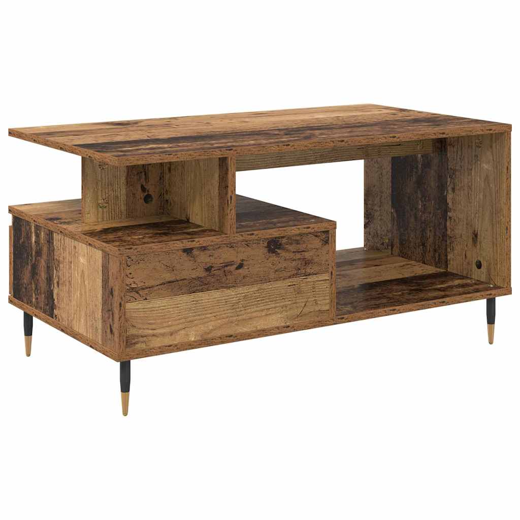 Konferenční Stolek Staré Dřevo 90 X 49 X 45 Cm Kompozitní Dřevo