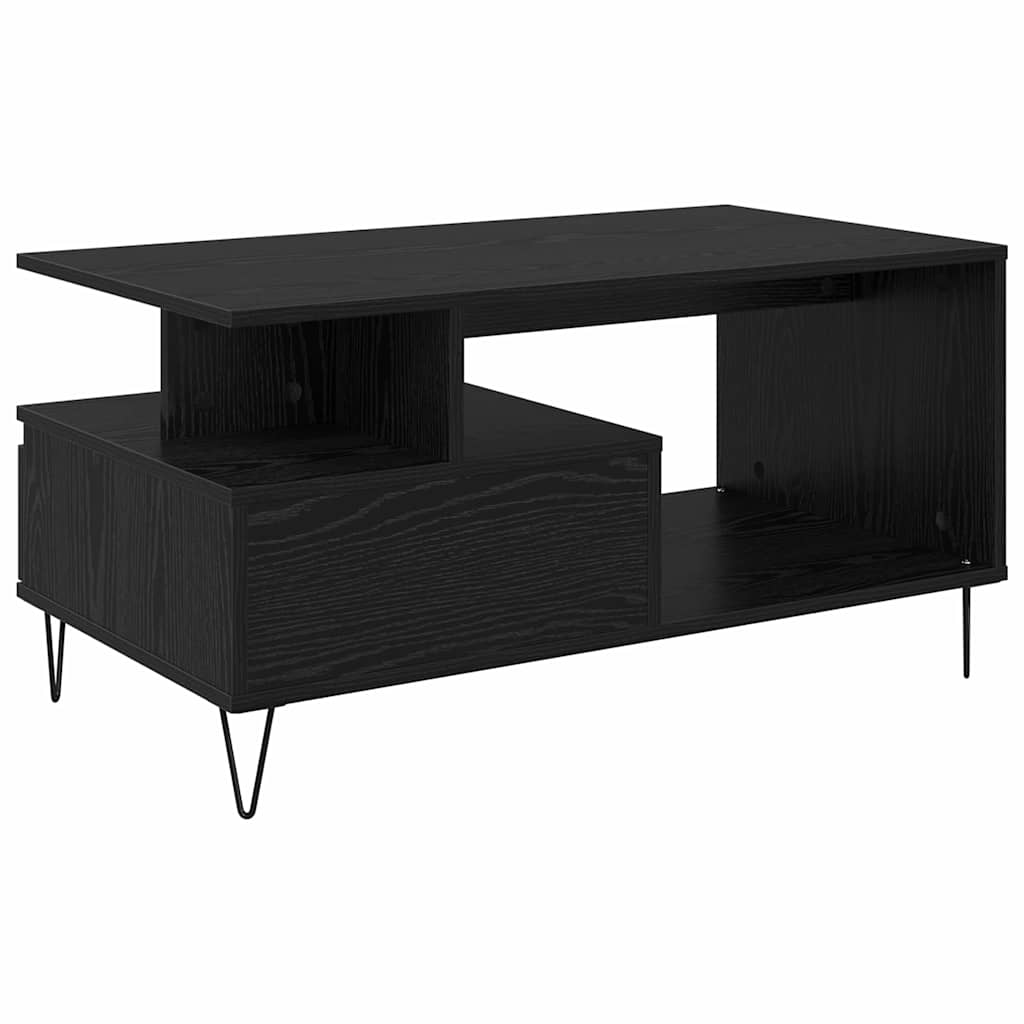 Konferenční Stolek Černý Dub 90 X 49 X 45 Cm Kompozitní Dřevo
