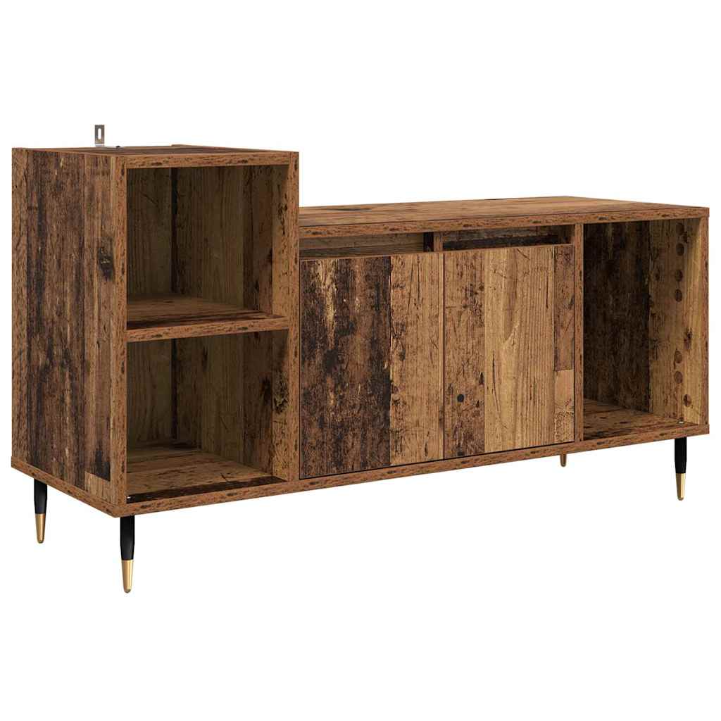 Televizní Skříň 100 X 35 X 55 Cm Staré Dřevo Kompozitní Dřevo