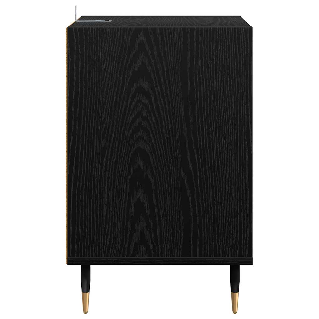Televizní Skříň 100 X 35 X 55 Cm Černý Dub Kompozitní Dřevo