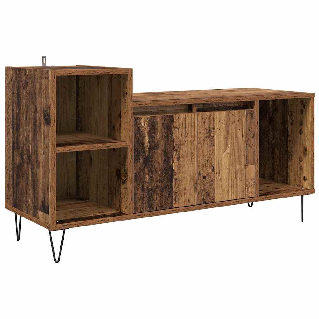 Televizní Skříň 100 X 35 X 55 Cm Staré Dřevo Kompozitní Dřevo