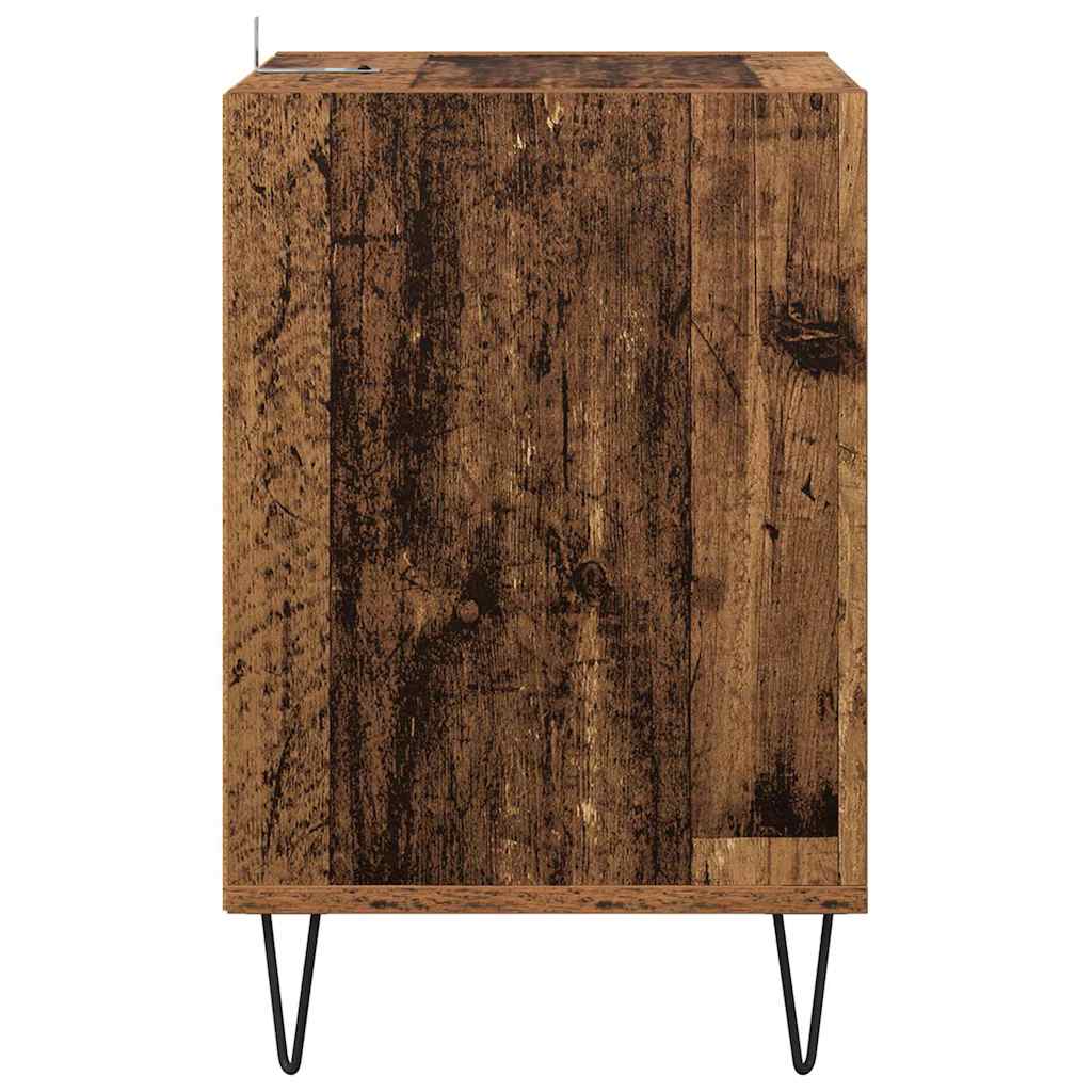 Televizní Skříň 100 X 35 X 55 Cm Staré Dřevo Kompozitní Dřevo