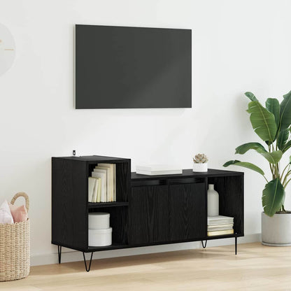 Televizní Skříň 100 X 35 X 55 Cm Černý Dub Kompozitní Dřevo