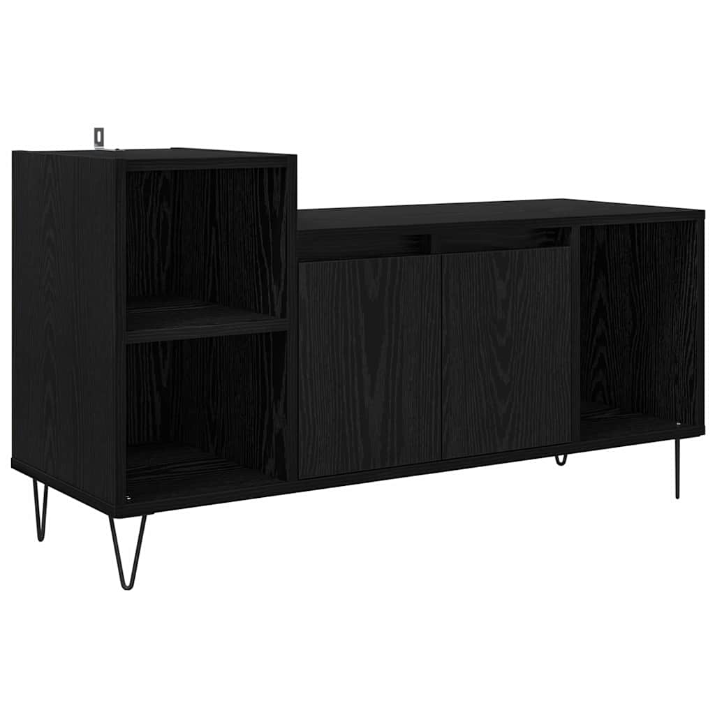 Televizní Skříň 100 X 35 X 55 Cm Černý Dub Kompozitní Dřevo