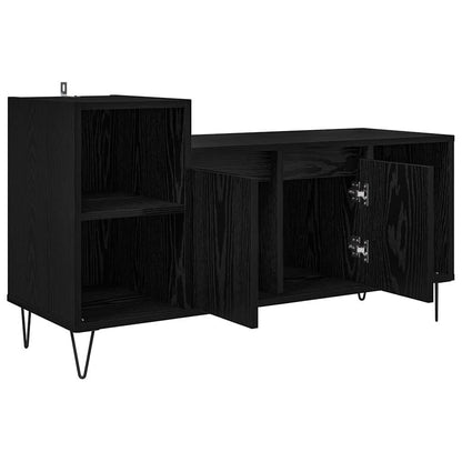 Televizní Skříň 100 X 35 X 55 Cm Černý Dub Kompozitní Dřevo