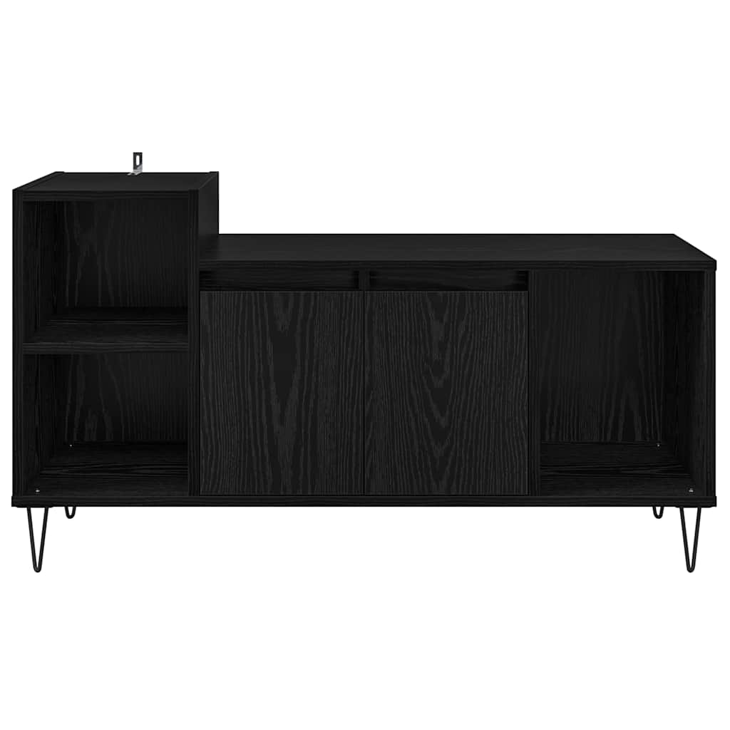 Televizní Skříň 100 X 35 X 55 Cm Černý Dub Kompozitní Dřevo