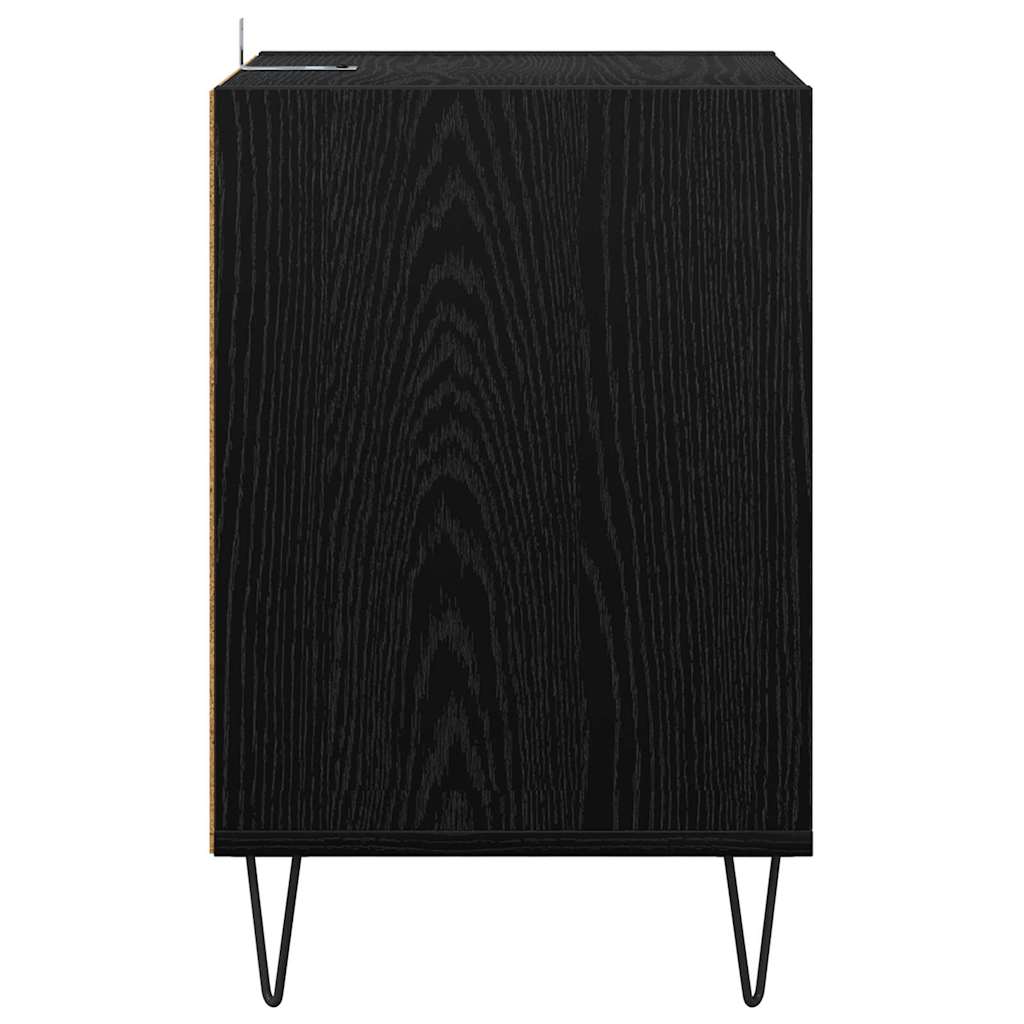 Televizní Skříň 100 X 35 X 55 Cm Černý Dub Kompozitní Dřevo