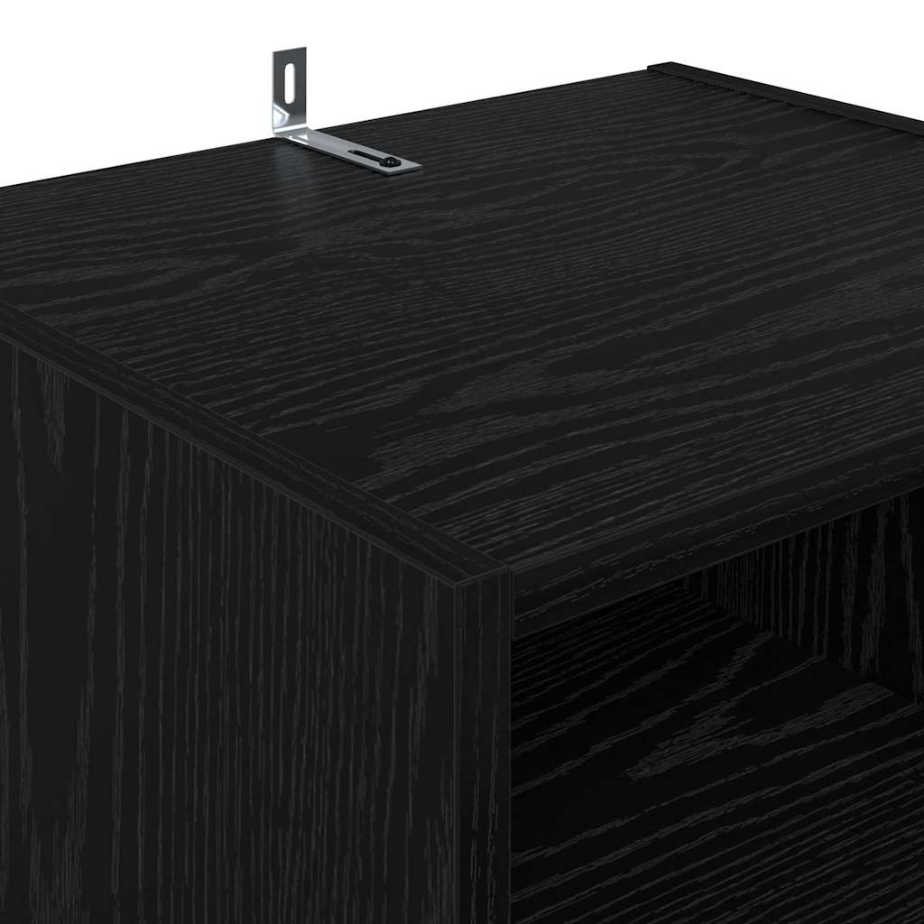 Televizní Skříň 160 X 35 X 55 Cm Černý Dub Kompozitní Dřevo