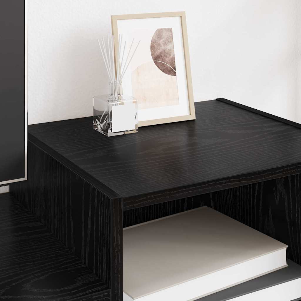 Televizní Skříň 160 X 35 X 55 Cm Černý Dub Kompozitní Dřevo
