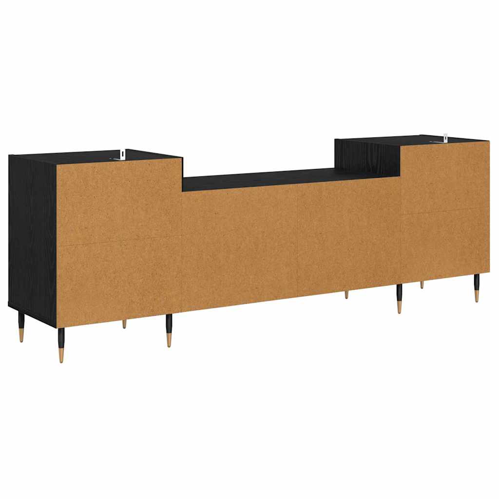 Televizní Skříň 160 X 35 X 55 Cm Černý Dub Kompozitní Dřevo