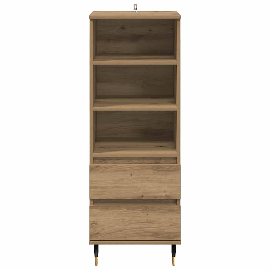 Vysoký Bufet Artisanový Dub 40 X 36 X 110 Cm Kompozitní Dřevo