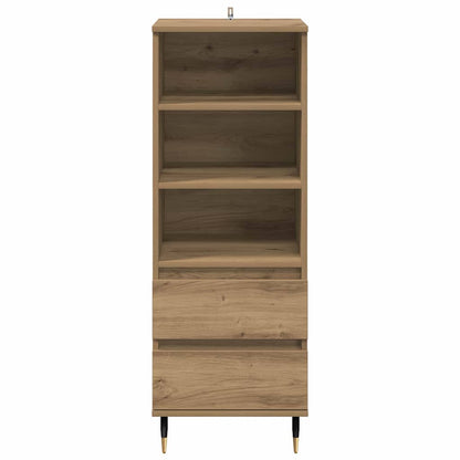 Vysoký Bufet Artisanový Dub 40 X 36 X 110 Cm Kompozitní Dřevo