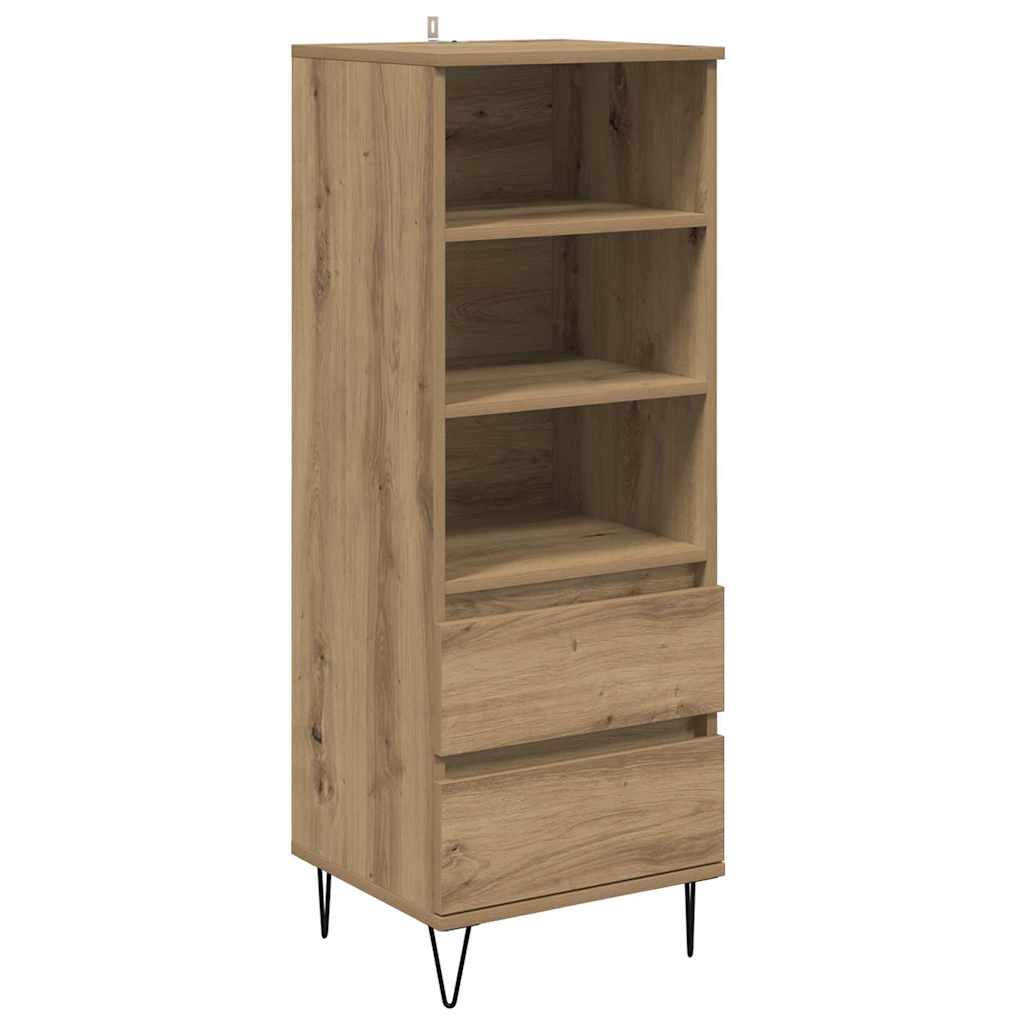 Vysoký Bufet Artisanový Dub 40 X 36 X 110 Cm Kompozitní Dřevo
