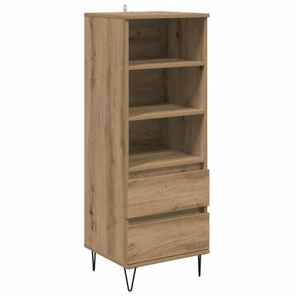 Vysoký Bufet Artisanový Dub 40 X 36 X 110 Cm Kompozitní Dřevo