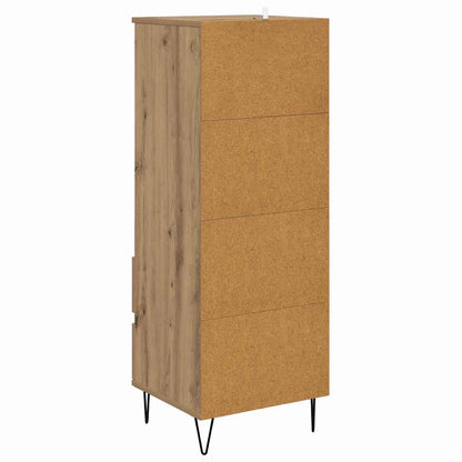 Vysoký Bufet Artisanový Dub 40 X 36 X 110 Cm Kompozitní Dřevo