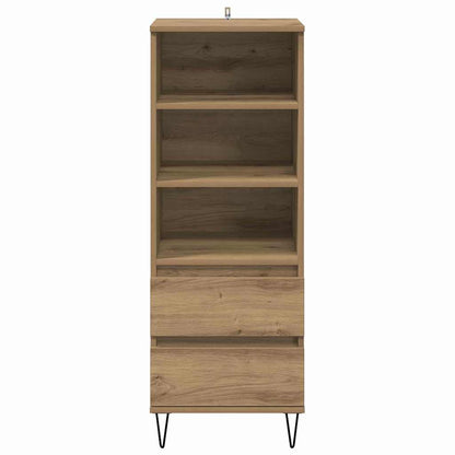Vysoký Bufet Artisanový Dub 40 X 36 X 110 Cm Kompozitní Dřevo