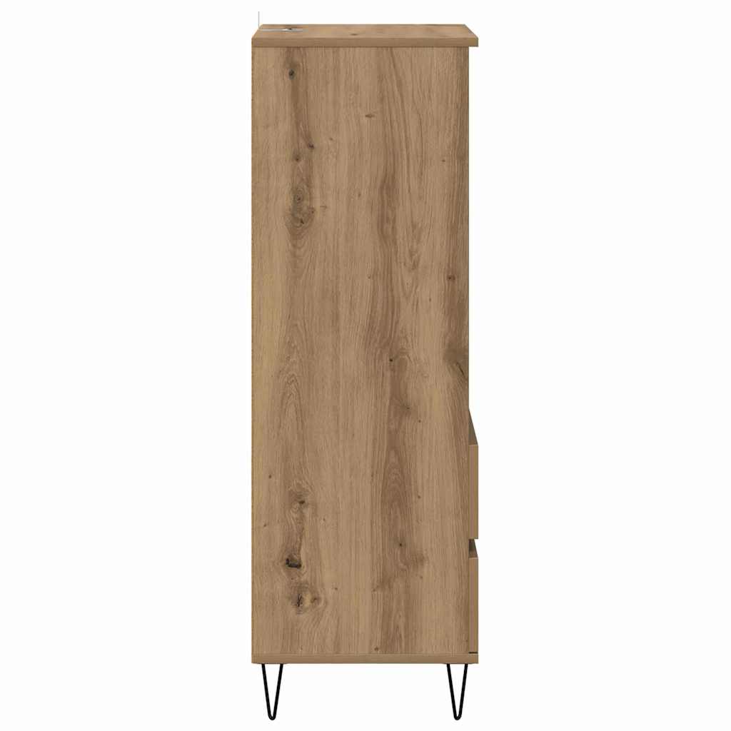 Vysoký Bufet Artisanový Dub 40 X 36 X 110 Cm Kompozitní Dřevo