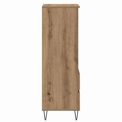 Vysoký Bufet Artisanový Dub 40 X 36 X 110 Cm Kompozitní Dřevo