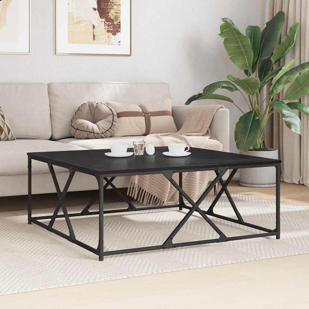 Konferenční Stolek Černý Dub 100 X 100 X 40 Cm Kompozitní Dřevo