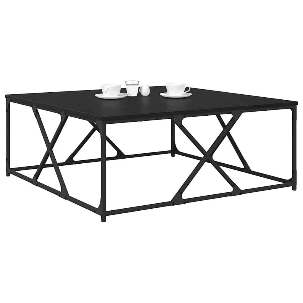 Konferenční Stolek Černý Dub 100 X 100 X 40 Cm Kompozitní Dřevo