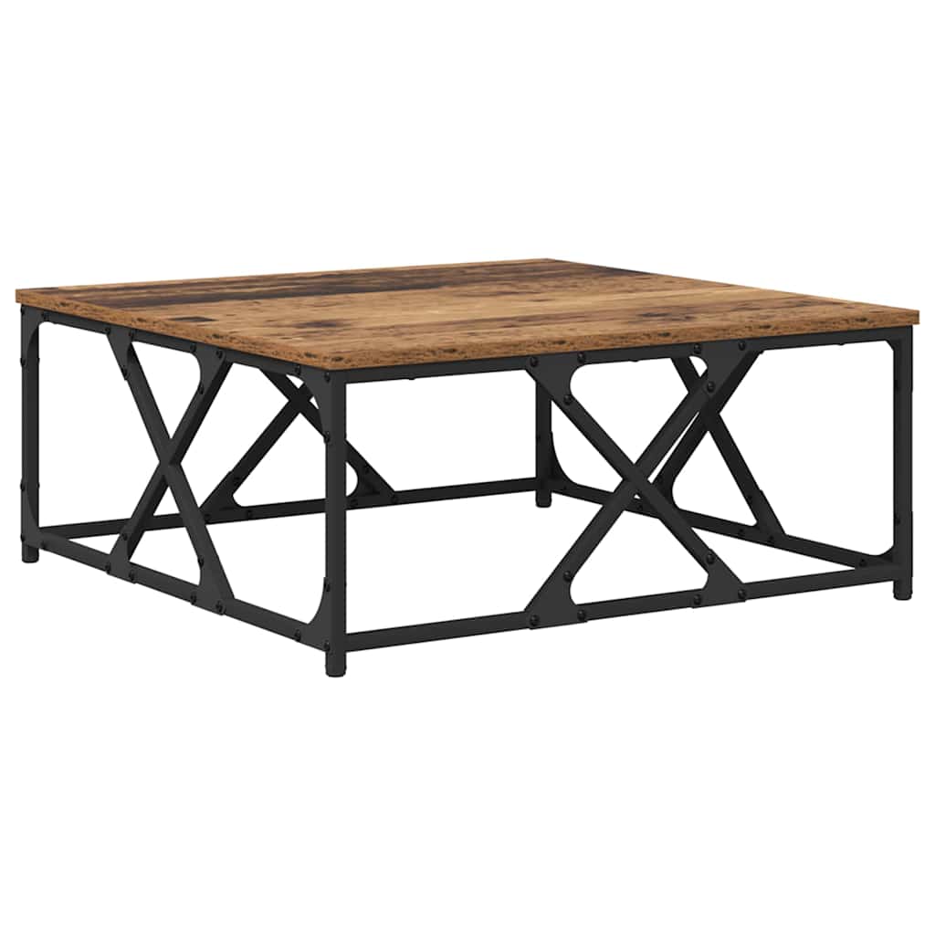 Konferenční Stolek Staré Dřevo 70 X 70 X 30 Cm Kompozitní Dřevo