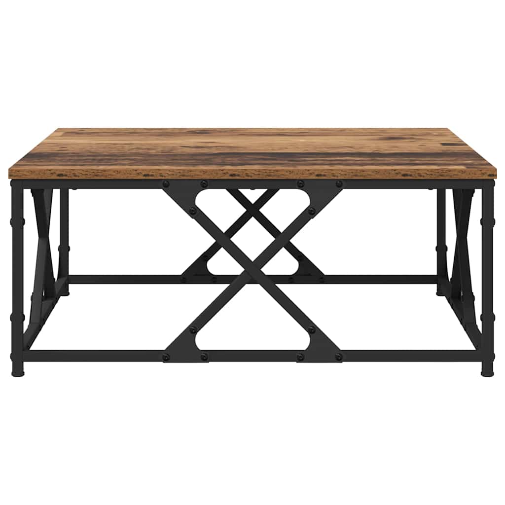 Konferenční Stolek Staré Dřevo 70 X 70 X 30 Cm Kompozitní Dřevo