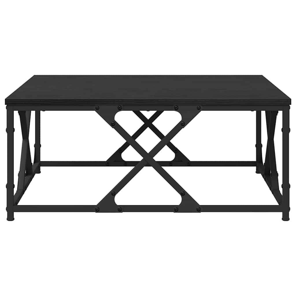 Konferenční Stolek Černý Dub 70 X 70 X 30 Cm Kompozitní Dřevo