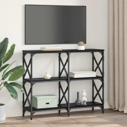 Konzolový Stolek Černý Dub 100 X 28 X 80,5 Cm Kompozitní Dřevo