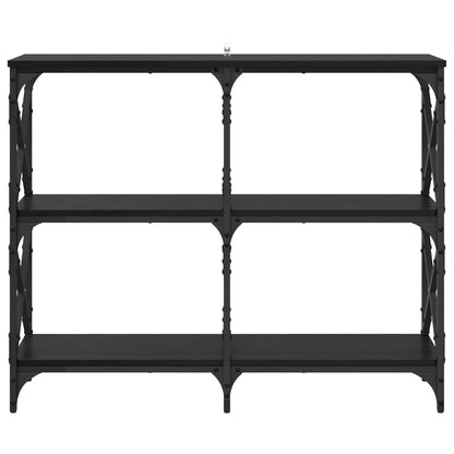 Konzolový Stolek Černý Dub 100 X 28 X 80,5 Cm Kompozitní Dřevo