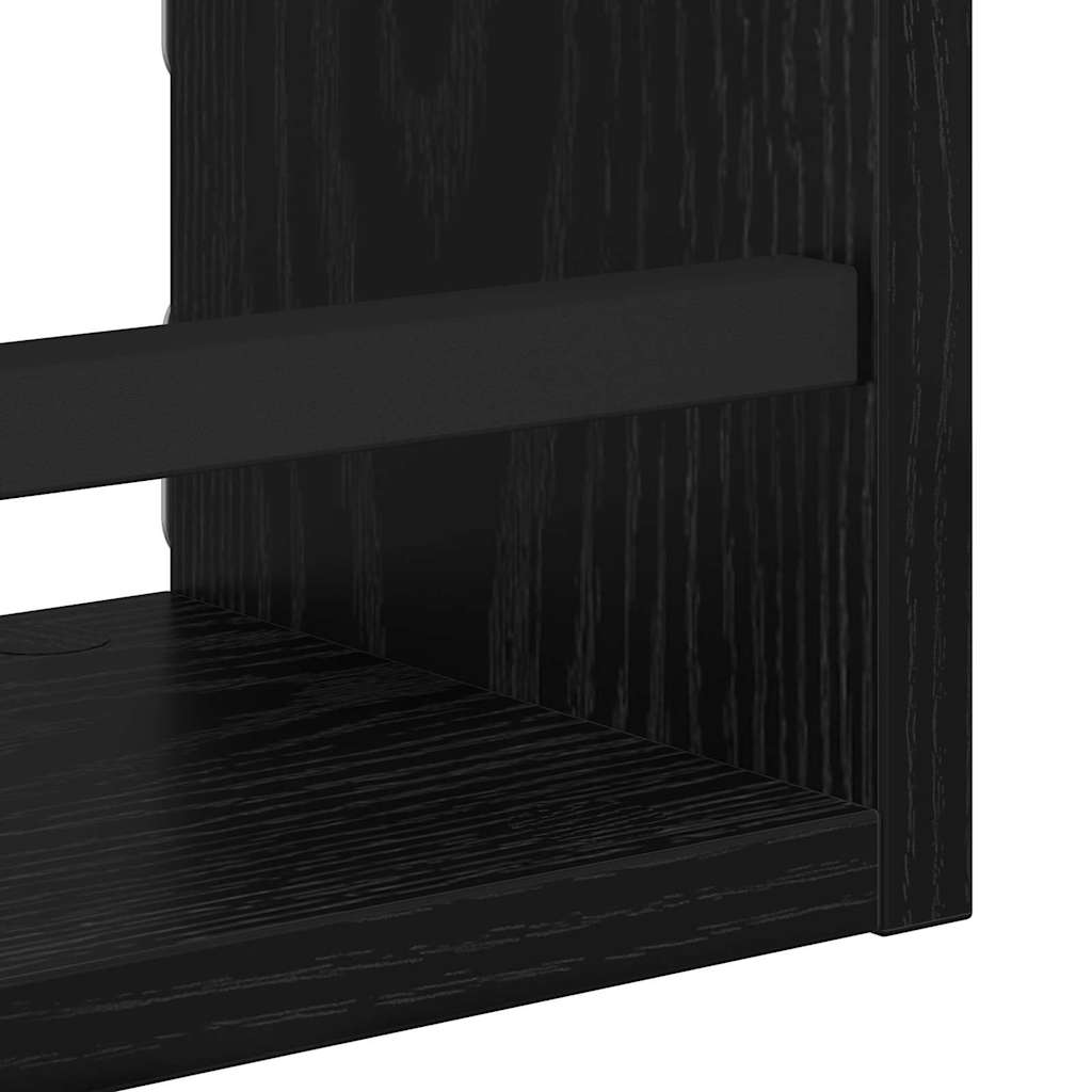 Sada Nástěnných Polic 3 Pcs Černý Dub 40X16X14Cm