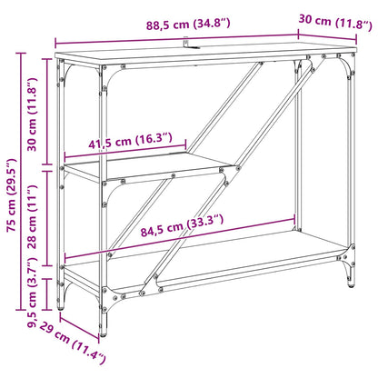 Konzolový Stolek Staré Dřevo 88,5 X 30 X 75 Cm Kompozitní Dřevo