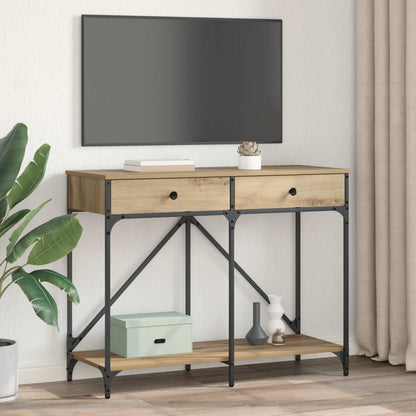 Konzolový Stolek Artisanový Dub 100 X 39 X 78,5 Cm