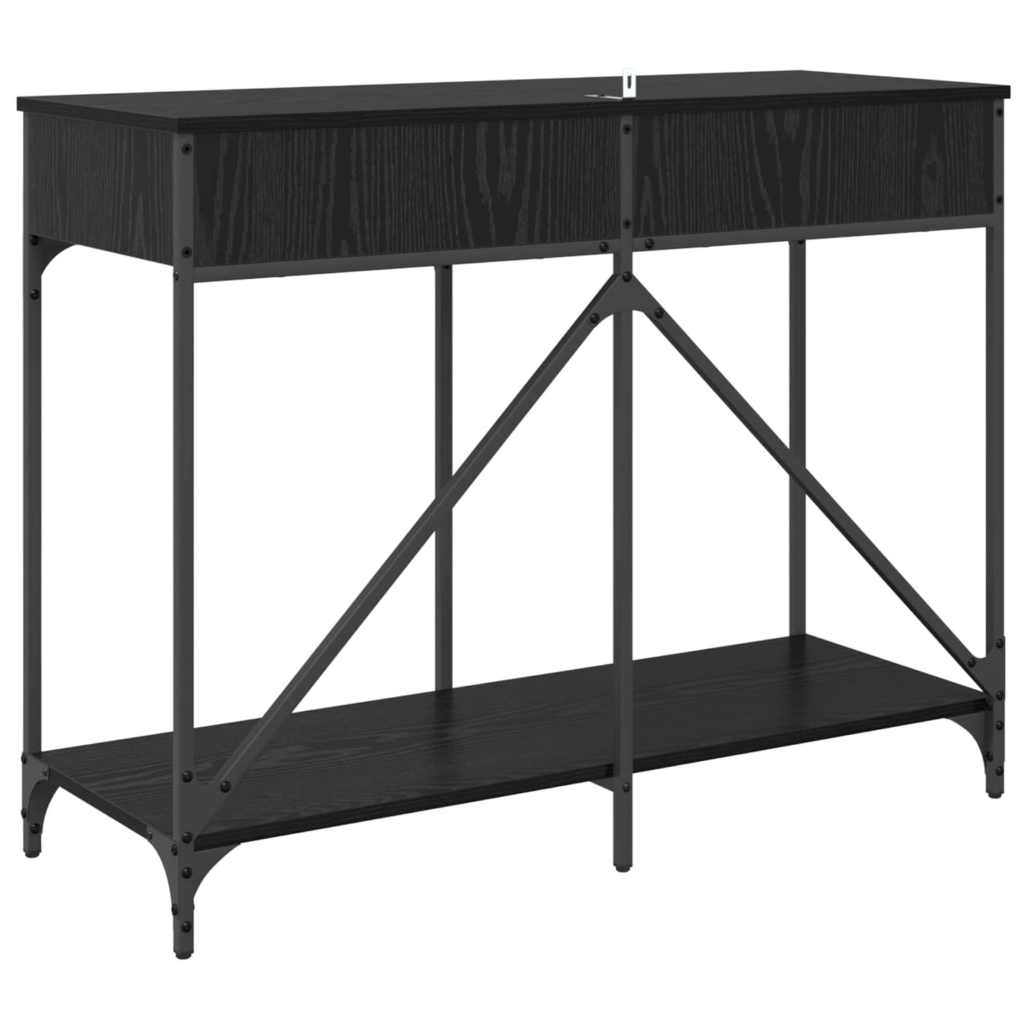 Konzolový Stolek Černý Dub 100 X 39 X 78,5 Cm Kompozitní Dřevo