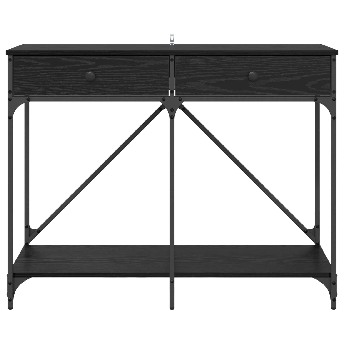 Konzolový Stolek Černý Dub 100 X 39 X 78,5 Cm Kompozitní Dřevo