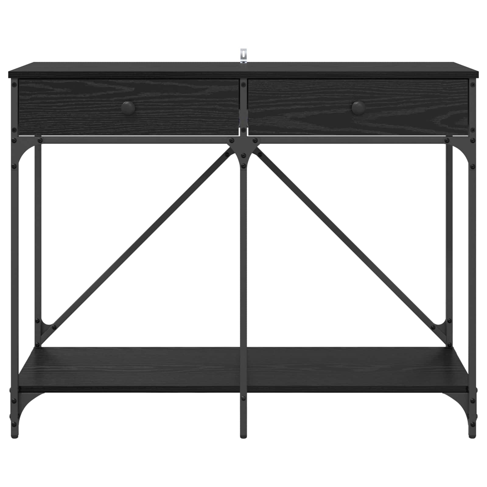 Konzolový Stolek Černý Dub 100 X 39 X 78,5 Cm Kompozitní Dřevo