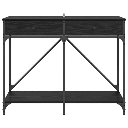 Konzolový Stolek Černý Dub 100 X 39 X 78,5 Cm Kompozitní Dřevo