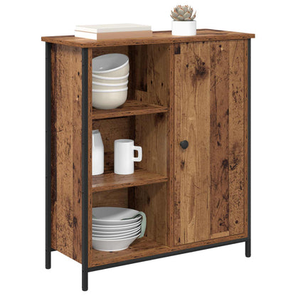 Servírovací Skříň Staré Dřevo 70 X 30 X 80 Cm Kompozitní Dřevo