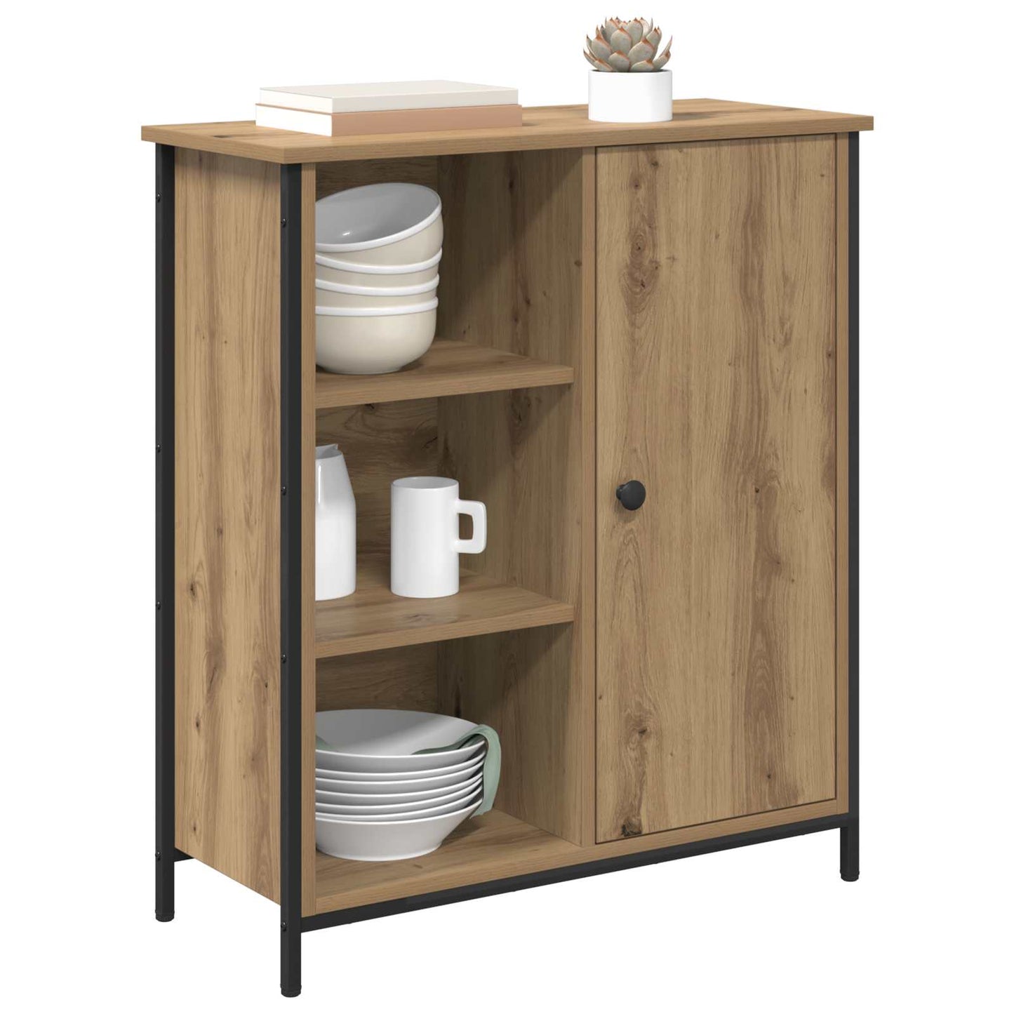 Servírovací Skříň Artisanový Dub 70 X 30 X 80 Cm