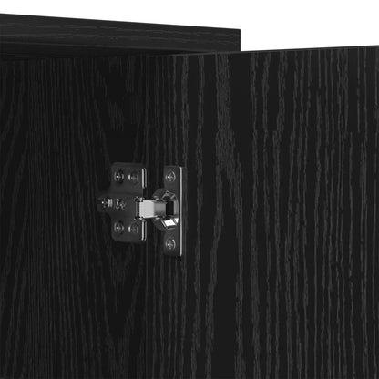 Servírovací Skříň Černý Dub 70 X 30 X 80 Cm Kompozitní Dřevo