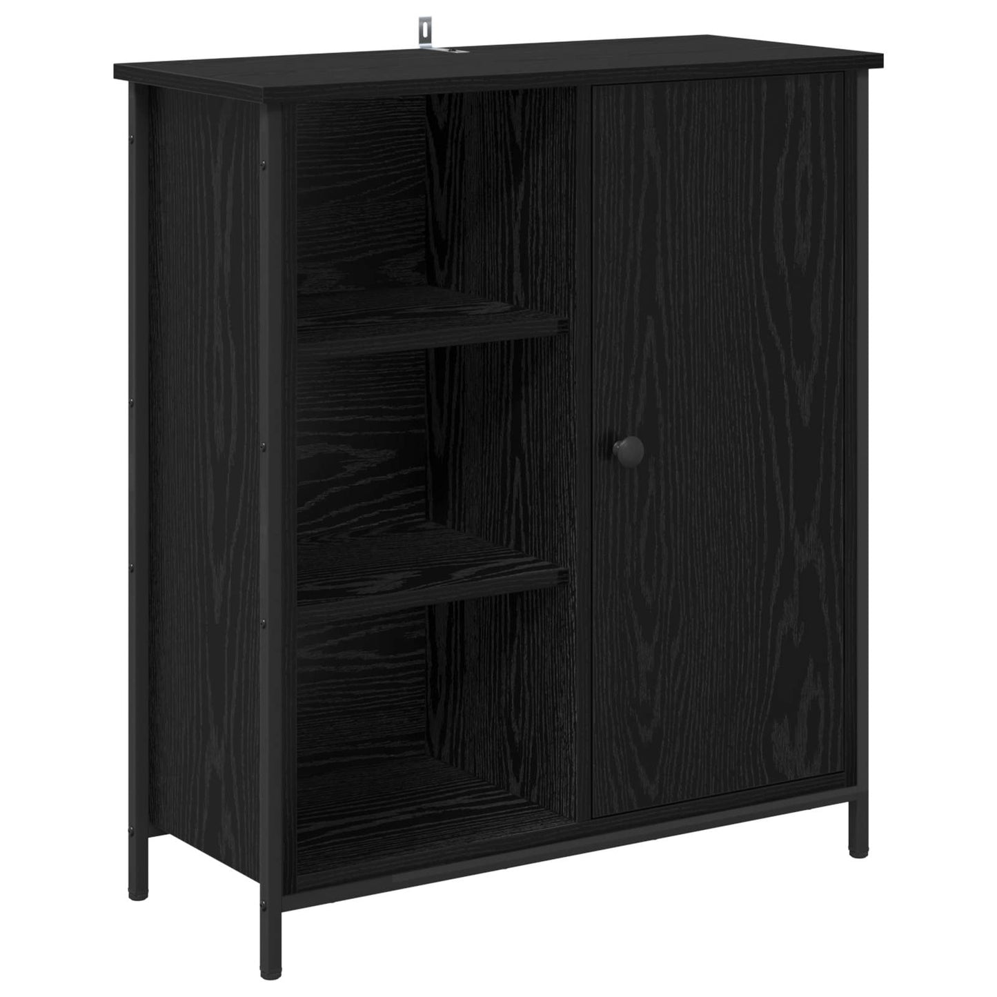 Servírovací Skříň Černý Dub 70 X 30 X 80 Cm Kompozitní Dřevo
