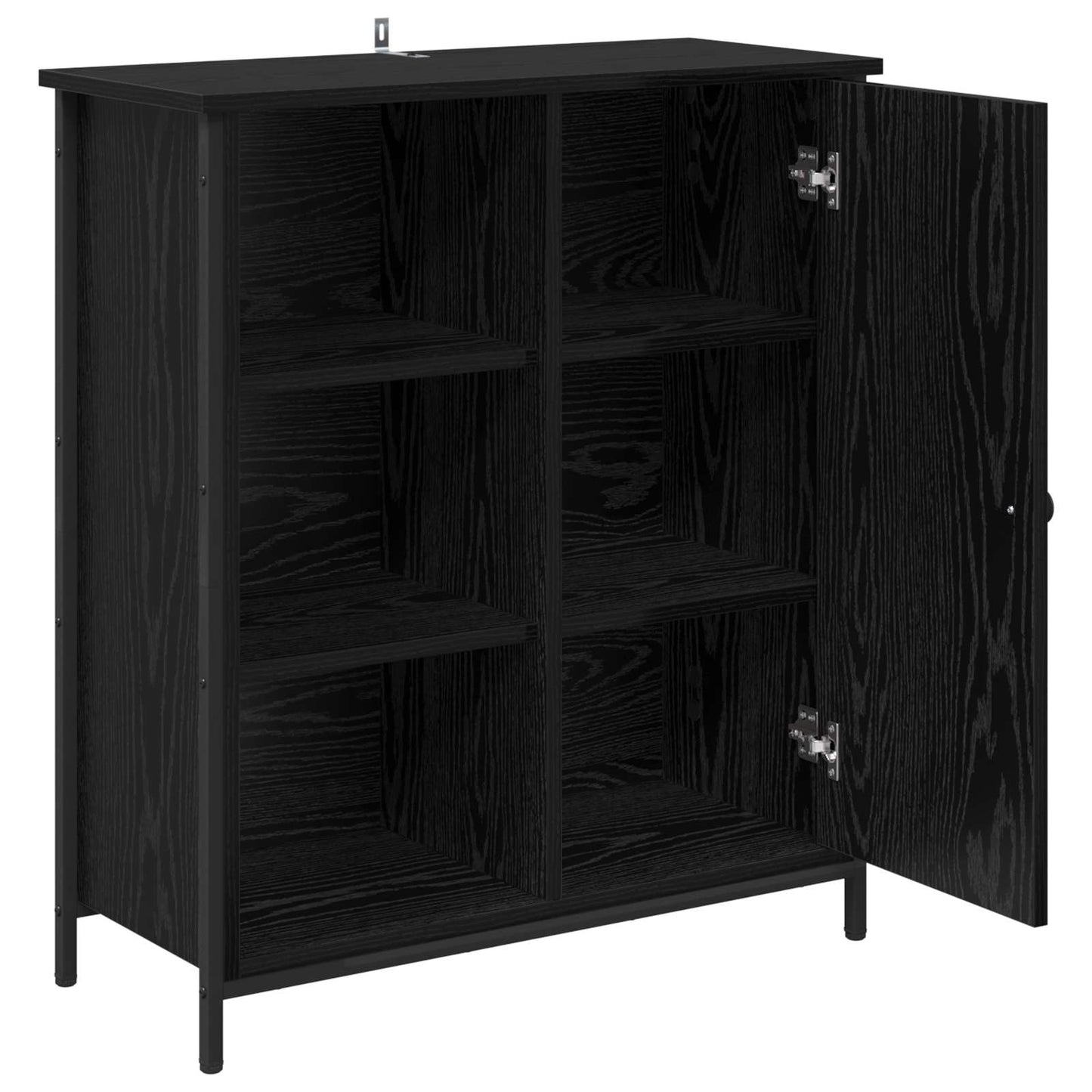 Servírovací Skříň Černý Dub 70 X 30 X 80 Cm Kompozitní Dřevo