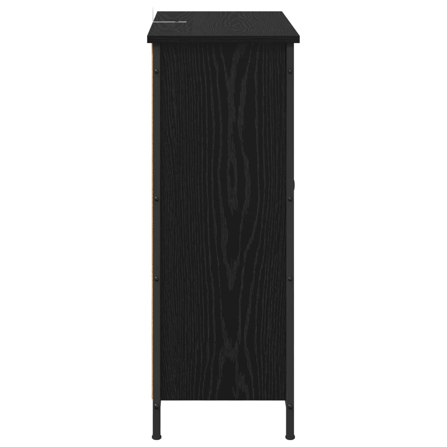 Servírovací Skříň Černý Dub 70 X 30 X 80 Cm Kompozitní Dřevo