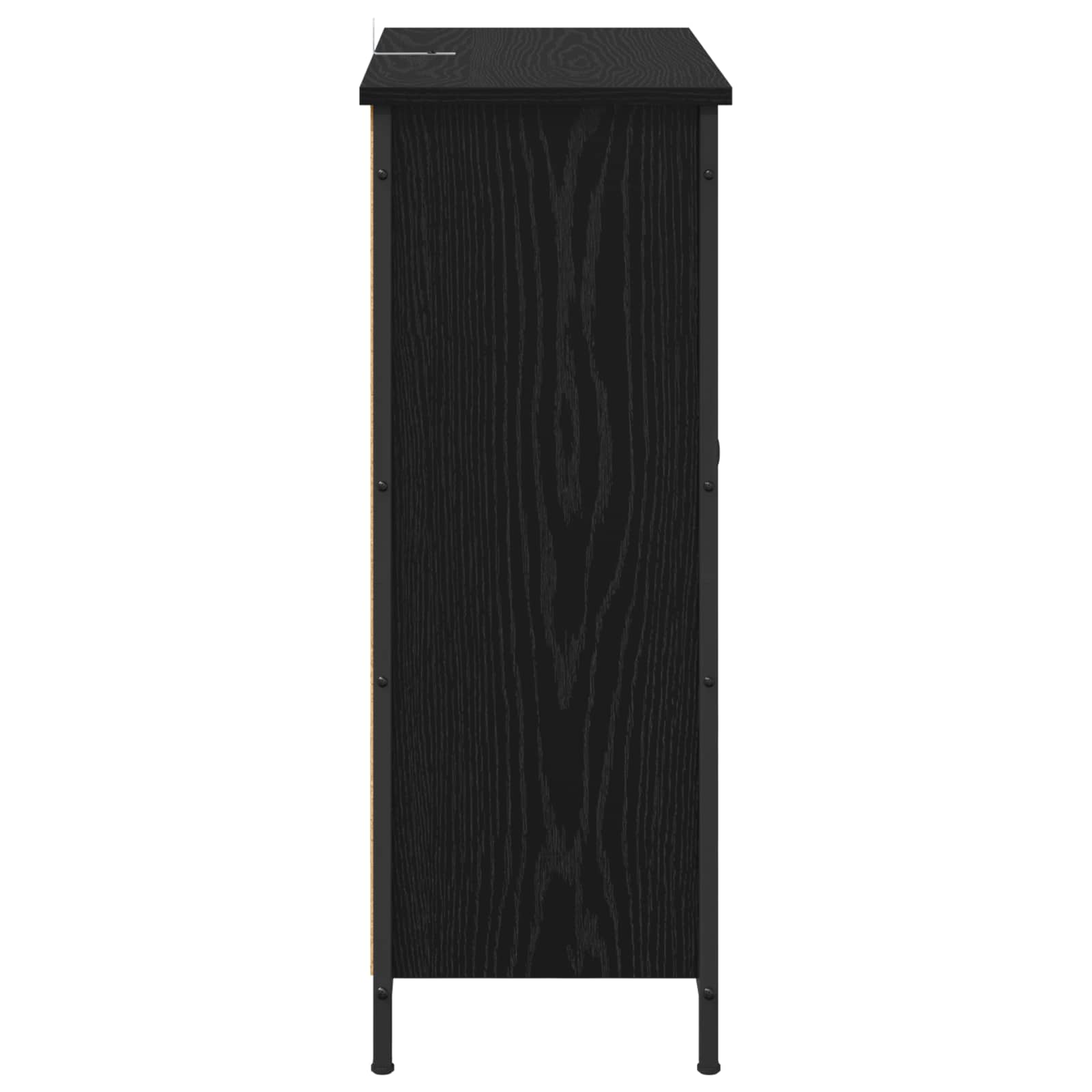 Servírovací Skříň Černý Dub 70 X 30 X 80 Cm Kompozitní Dřevo