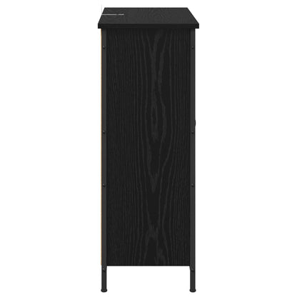 Servírovací Skříň Černý Dub 70 X 30 X 80 Cm Kompozitní Dřevo
