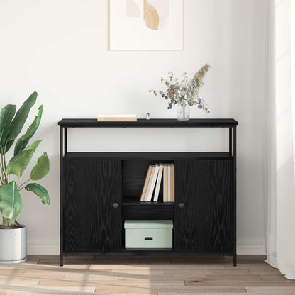 Servírovací Skříň Černý Dub 100 X 35 X 80 Cm Kompozitní Dřevo