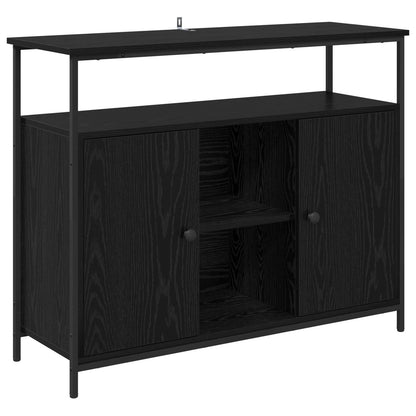 Servírovací Skříň Černý Dub 100 X 35 X 80 Cm Kompozitní Dřevo