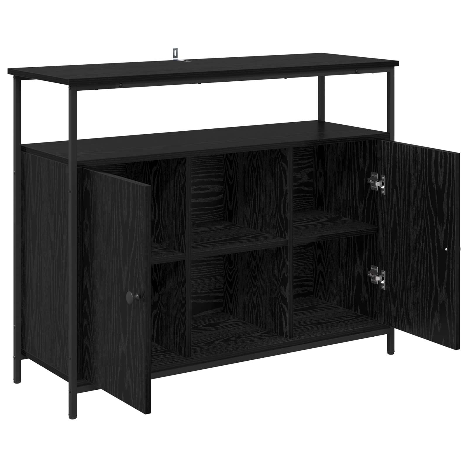 Servírovací Skříň Černý Dub 100 X 35 X 80 Cm Kompozitní Dřevo