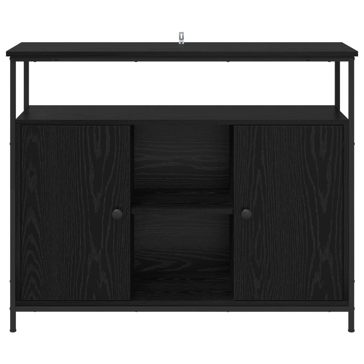 Servírovací Skříň Černý Dub 100 X 35 X 80 Cm Kompozitní Dřevo