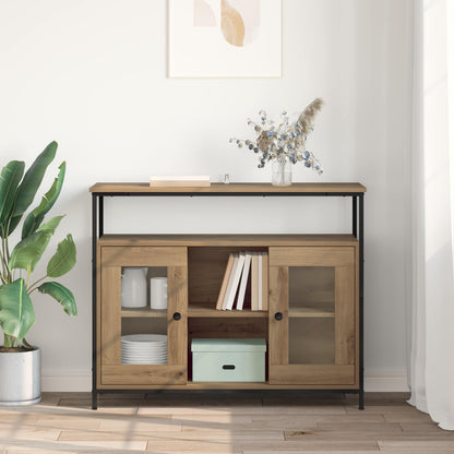Servírovací Skříň Artisanový Dub 100 X 35 X 80 Cm